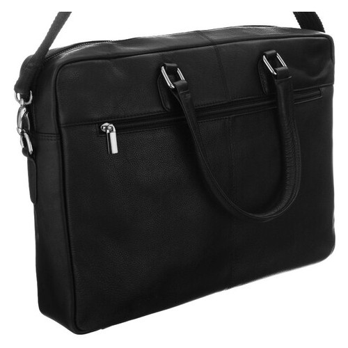 Чоловіча сумка портфель для ноутбука з натуральної шкіри Always Wild чорна фото №3