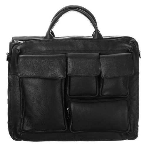 Чоловіча шкіряна сумка портфель для ноутбука Always Wild LAP31701NDM чорна фото №2