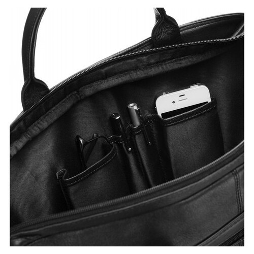 Чоловіча шкіряна сумка портфель для ноутбука Always Wild LAP31701NDM чорна фото №5