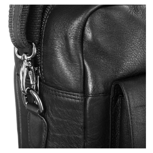 Шкіряний портфель, сумка для ноутбука 14 дюймів Always Wild чорна LAP15603NDM фото №5