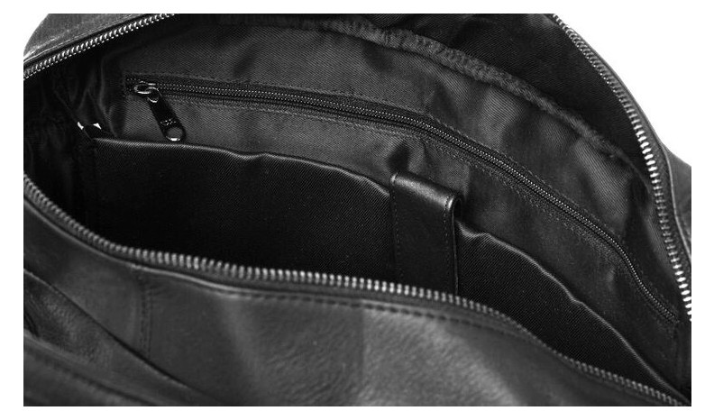 Шкіряний портфель, сумка для ноутбука 14 дюймів Always Wild чорна LAP15603NDM фото №7