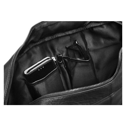 Шкіряний портфель, сумка для ноутбука 14 дюймів Always Wild чорна LAP15603NDM фото №8