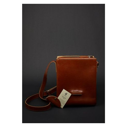 Чоловіча шкіряна сумка-месенджер Esquire світло-коричнева BN-BAG-18-k фото №3
