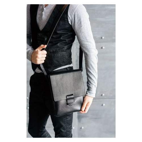 Чоловіча сумка-месенджер Esquire чорна Blank Note BN-BAG-18-g фото №6