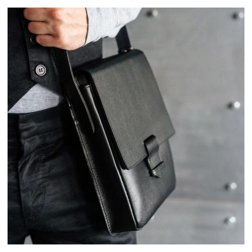 Чоловіча сумка-месенджер Esquire чорна Blank Note BN-BAG-18-g фото №7