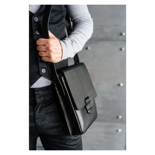 Чоловіча сумка-месенджер Esquire чорна Blank Note BN-BAG-18-g фото №1