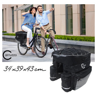 Велосипедна сумка на багажник, велоштани з дощовиком 55L Carruzzo фото №3