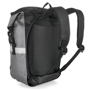 Велосипедна сумка на багажник рюкзак  2 в 1 Crivit Чорний із сірим фото №3