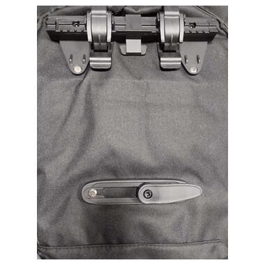 Велосипедна сумка на багажник рюкзак  2 в 1 Crivit Чорний із сірим фото №6