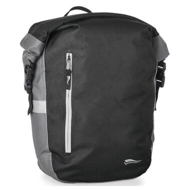 Велосипедна сумка на багажник рюкзак  2 в 1 Crivit Чорний із сірим фото №1