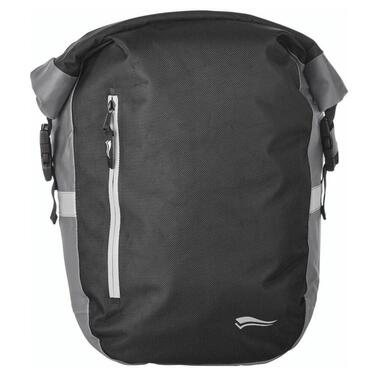Велосипедна сумка на багажник рюкзак  2 в 1 Crivit Чорний із сірим фото №2