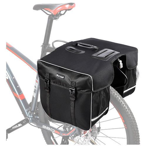 Велосипедна сумка West Biking 0707238 Black на багажник об'єм 30L фото №1