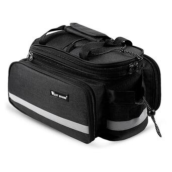 Велосипедна сумка West Biking 0707209 Black розкладна сумка-штани на багажник трансформер велосумка фото №1