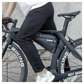 Сумка для велосипеда під раму West Biking 0707220 4L Black трикутна фото №7