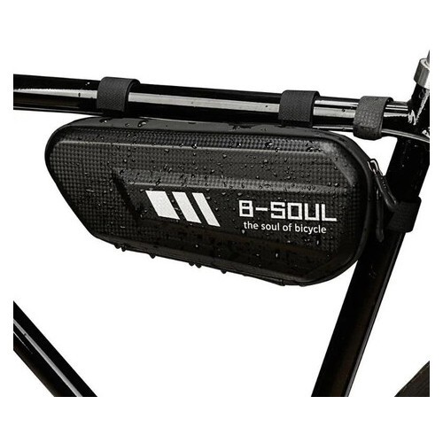 Велосипедна сумка B-Soul на раму Чорна (BAO-010) фото №6