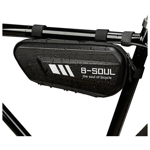 Велосипедна сумка B-Soul на раму Чорна (BAO-010) фото №5