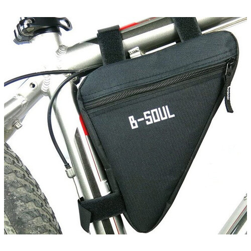 Велосипедна сумка, велосипедна сумка на раму 1L B-Soul чорна фото №1
