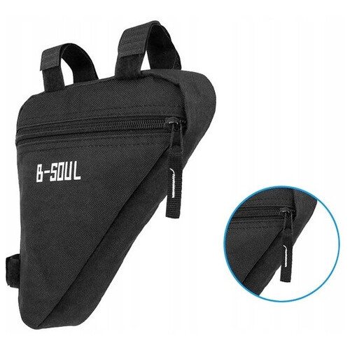 Велосипедна сумка, велосипедна сумка на раму 1L B-Soul чорна фото №4