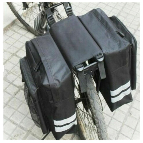 Велосипедна сумка на багажник, велоштани 25L Korbi чорний фото №3