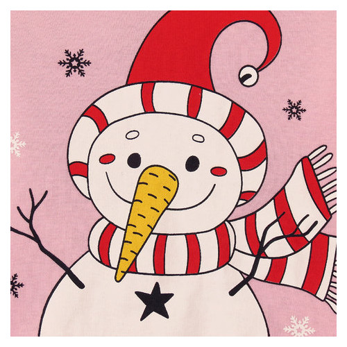 Пижама Снеговик Wibbly pigbaby (100) Розовый (47578000102) фото №2