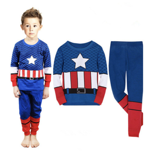 Дитяча піжама для хлопчика Капітан Америка Disney бавовняна зріст 120 синій фото №1