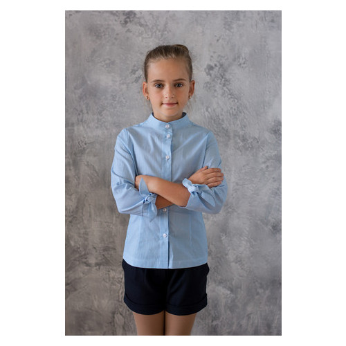 Рубашка детская Татьяна Филатова модель 186 голубая полоска 128 фото №1