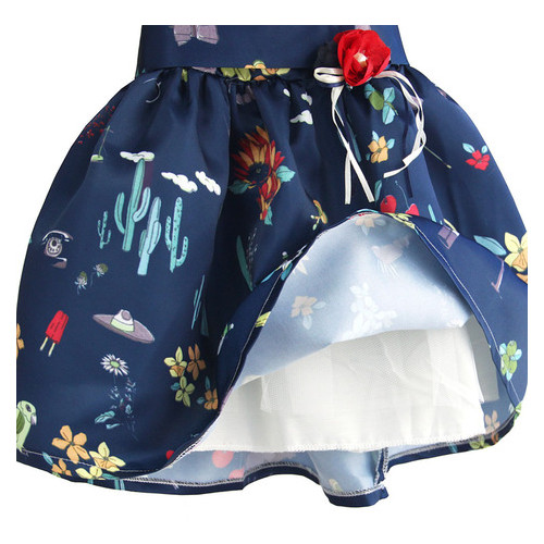 Платье для девочки Zoe Flower Театр цветов (9 мес) Синий (51315000047) фото №5