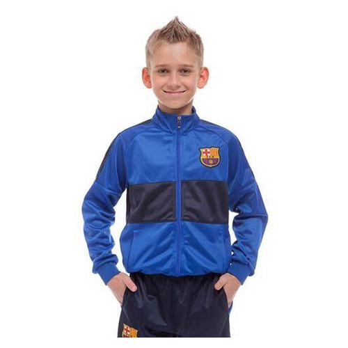 Костюм дитячий спортивний Barcelona LD-6130K 30 Синьо-чорний (06429255) фото №2