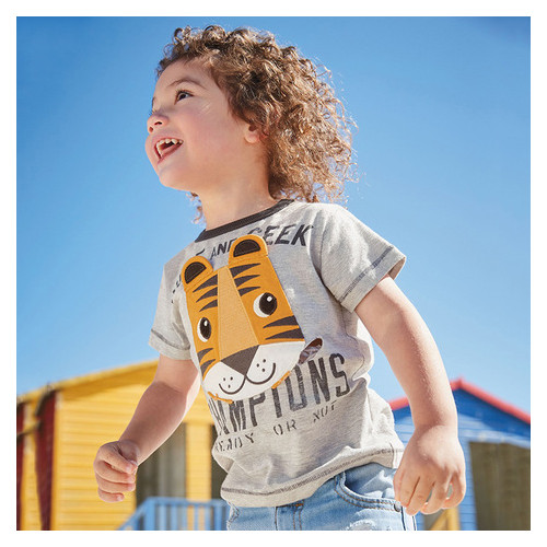 Детская футболка Тигр Little Maven (6 лет) Серый/Оранжевый (50564000133) фото №2