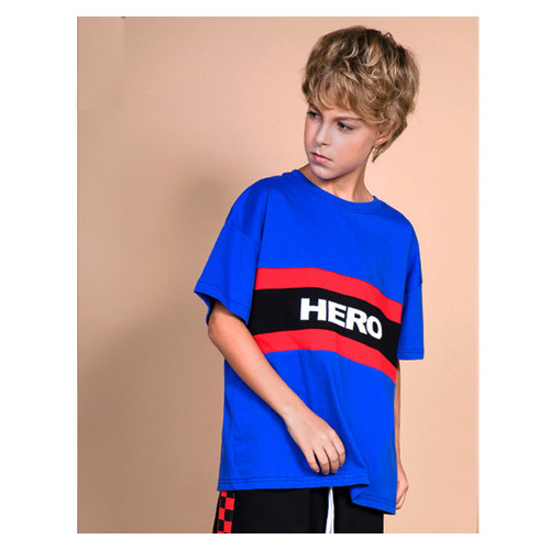 Футболка детская Hero, синий Bronco (120) Синий/Черный/Красный/Белый (52858000112) фото №2