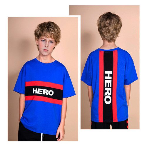 Футболка детская Hero, синий Bronco (120) Синий/Черный/Красный/Белый (52858000112) фото №1
