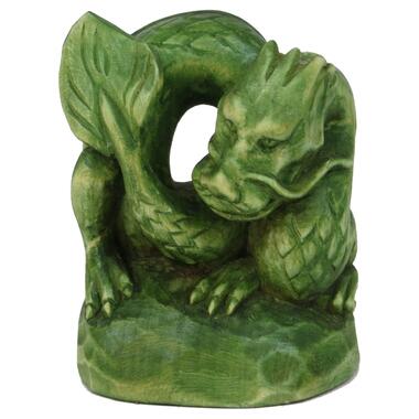 Фігурка ручної роботи зелений деревний дракон символ 2024 року фото №3