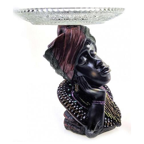 Статуетка декоративна Duke Африканка з блюдом 16,5 см (DN26899C) фото №1
