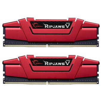 Модуль памяти G.Skill DDR4 8G KIT(2x4G) 2400MHz Ripjaws V Red 1.2V box (F4-2400C17D-8GVR) фото №1