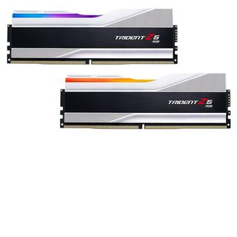 Модуль пам'яті  DDR5 2x32GB/6400 G.Skill Trident Z5 RGB Silver (F5-6400J3239G32GX2-TZ5RS) фото №1