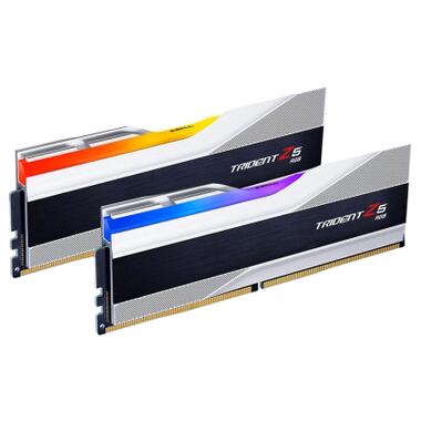 Модуль пам'яті для комп'ютера DDR5 64GB (2x32GB) 6000 Trident Z5 RGB Silver G.Skill (F5-6000J3238G32GX2-TZ5RS) фото №2