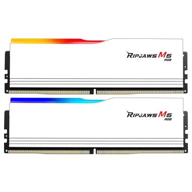 Модуль памяти для компьютера DDR5 64GB (2x32GB) 6400 MHz Ripjaws M5 RGB Matte White G.Skill (F5-6400J3239G32GX2-RM5RW) фото №1