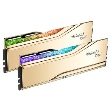Модуль памяти для компьютера DDR5 32GB (2x16GB) 6400 MHz Trident Z5 Royal Gold G.Skill (F5-6400J3039G16GX2-TR5G) фото №2