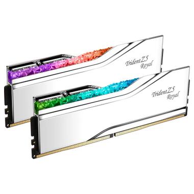 Модуль памяти для компьютера DDR5 64GB (2x32GB) 6400 MHz Trident Z5 Royal Silver G.Skill (F5-6400J3239G32GX2-TR5S) фото №2
