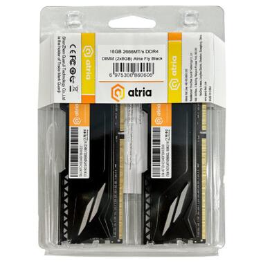 Модуль пам'яті для комп'ютера DDR4 16GB (2x8GB) 2666 MHz Fly Black ATRIA (UAT42666CL19BK2/16) фото №3