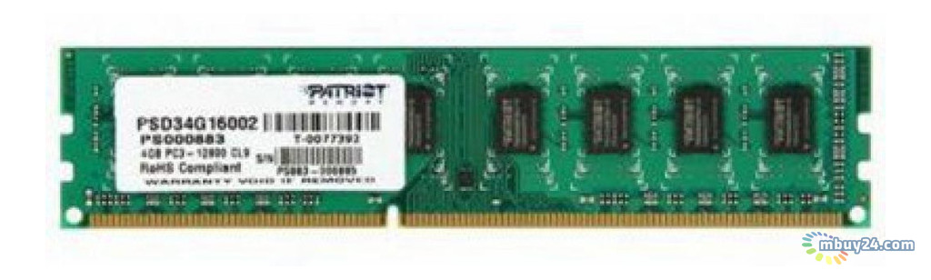Модуль пам'яті Patriot 4GB DDR3 1600 MHz (PSD34G16002) фото №1