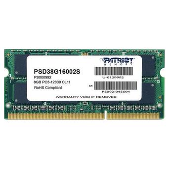 Модуль для ноутбука SoDIMM 8GB 1600 MHz Patriot (PSD38G16002S) фото №1