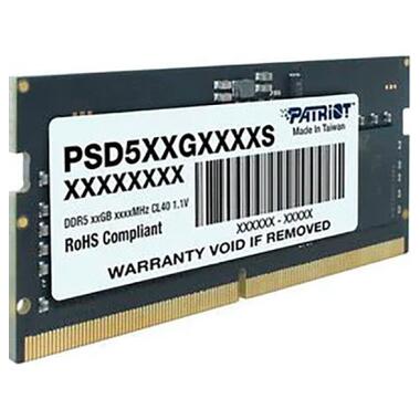 Модуль пам'яті для ноутбука SoDIMM DDR5 8GB 5600 MHz Patriot (PSD58G560041S) фото №2
