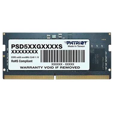 Модуль пам'яті для ноутбука SoDIMM DDR5 8GB 5600 MHz Patriot (PSD58G560041S) фото №1