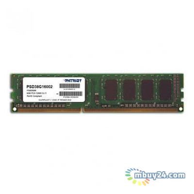 Модуль пам'яті Patriot DDR3 8GB 1600MHz (PSD38G16002) фото №1