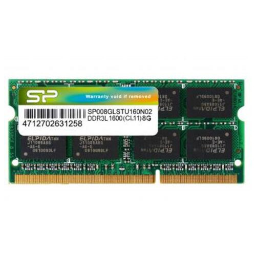 Модуль пам'яті Silicon Power SoDIMM DDR3L-1600 8192MB PC3-12800 (SP008GLSTU160N02) фото №1