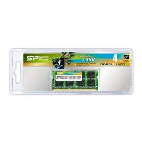 Модуль пам'яті SO-DIMM DDR3 4Gb PC-1600 SILICON POWER 1.35V (SP004GLSTU160N02) фото №1