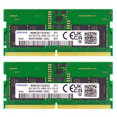 Модуль пам'яті для ноутбука SoDIMM DDR5 16GB (2x8GB) 5600 MHz Samsung (M425R1GB4BB0-CWMOL) фото №1