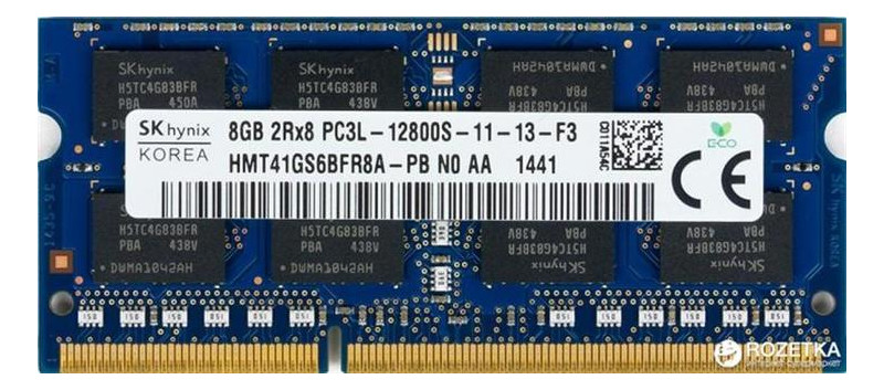 Модуль памяти SO-DIMM 8GB/1600 DDR3L Hynix (HMT41GS6BFR8A-PB)  фото №1