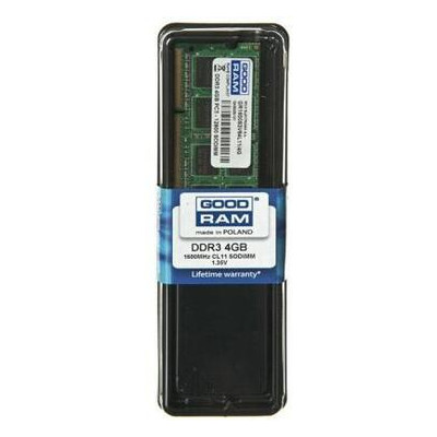 Модуль пам'яті SO-DIMM DDR3L 4GB 1600MHz GOODRAM (GR1600S3V64L11S/4G) фото №1